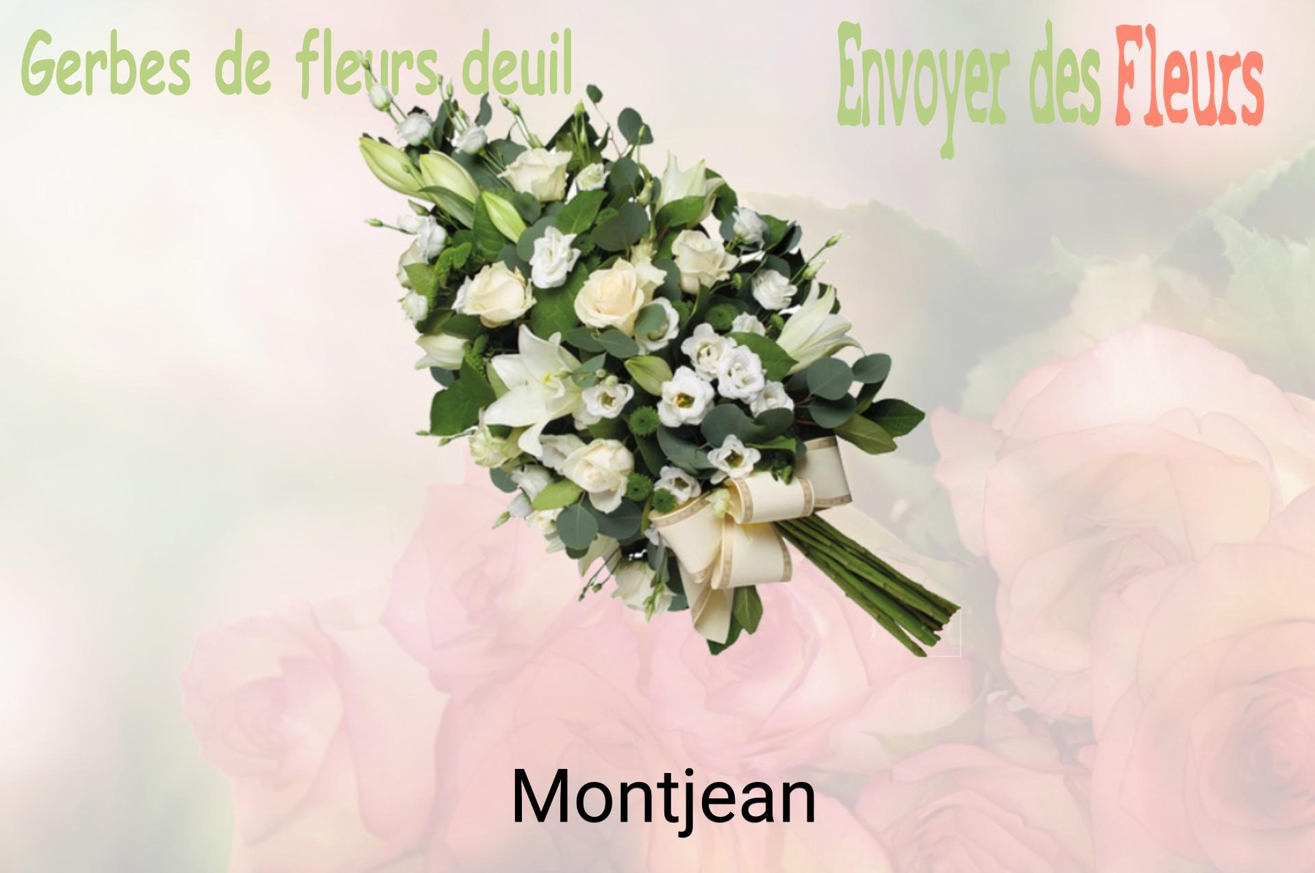 Gerbe de fleurs de deuil livrée à Montjean